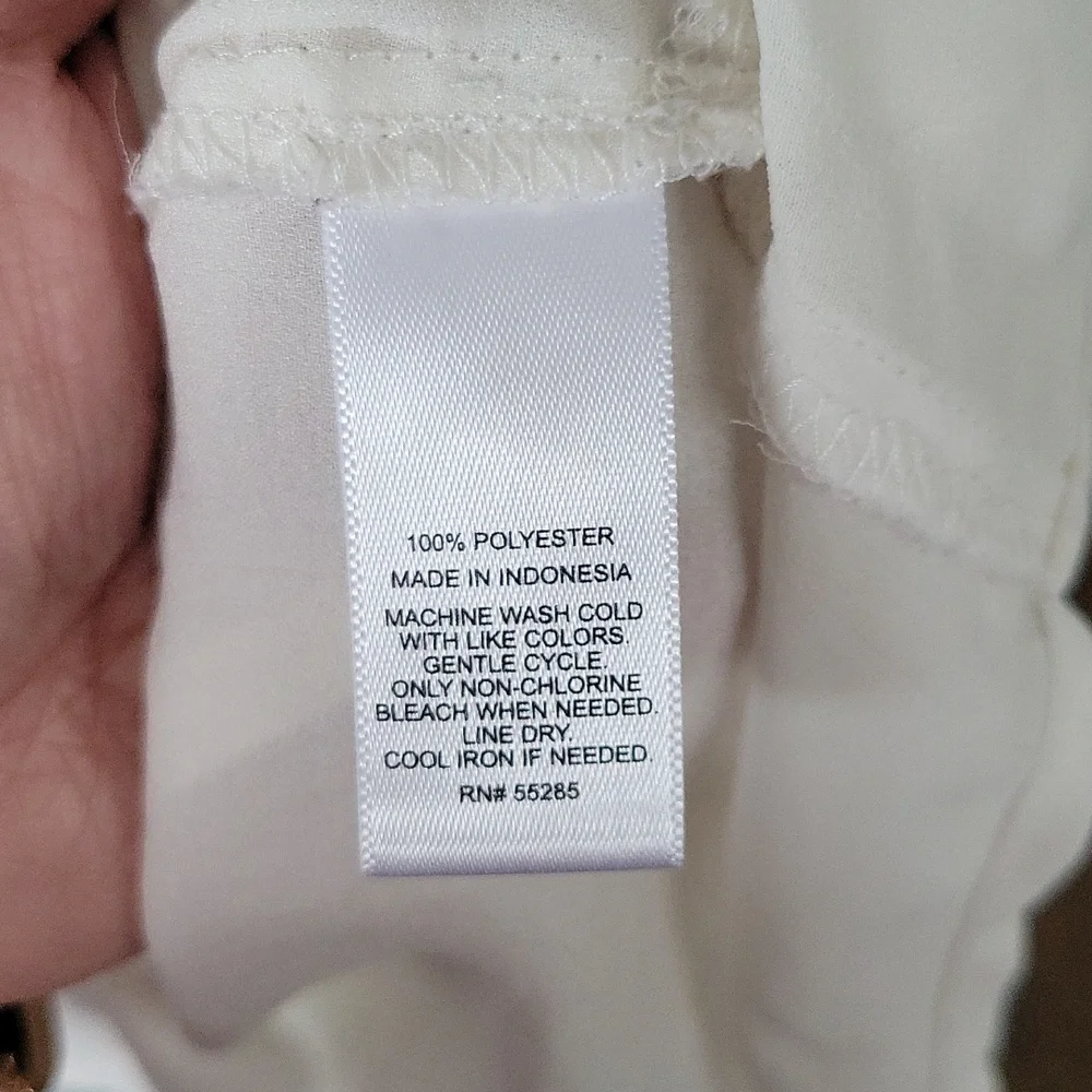 Cream white express sheer shirt - Picture 4 of 4